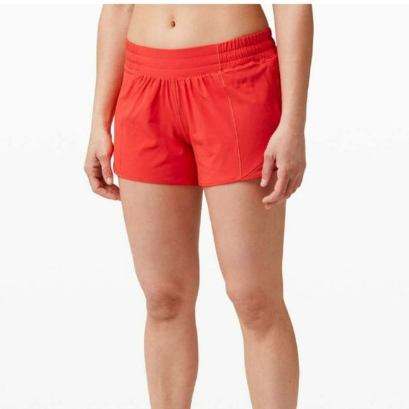 lululemon athletica Pants - Lululemon Hotty Hot Short II Long 4" Carnation Red LR
